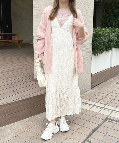 apres jour（アプレジュール）の「シアージャガードクリンクルキャミワンピース【ZOZOTOWN限定アイテム】（ワンピース・レディース・ピンク/アイボリー/ブラック/サックスブルー・X-LARGE/フリー）」の15枚目の写真