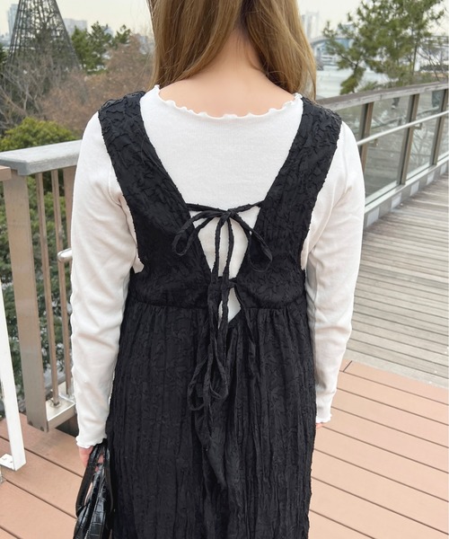 apres jour（アプレジュール）の「シアージャガードクリンクルキャミワンピース【ZOZOTOWN限定アイテム】（ワンピース・レディース・ピンク/アイボリー/ブラック/サックスブルー・X-LARGE/フリー）」の20枚目の写真