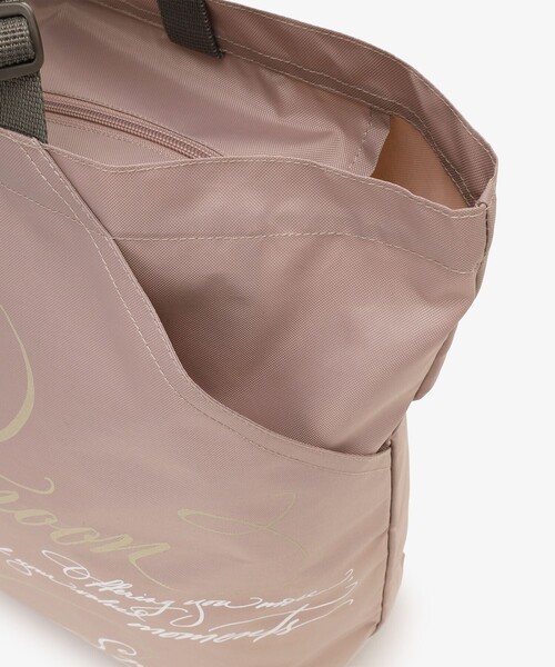 Afternoon Tea(アフタヌーンティー)の「スリットポケット付きロゴバッグL/ヴェロニカ・ハリム(エコバッグ/サブバッグ・レディース・ピンク/グレー・ONE SIZE)」の6枚目の写真