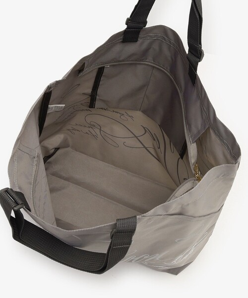 Afternoon Tea(アフタヌーンティー)の「スリットポケット付きロゴバッグL/ヴェロニカ・ハリム(エコバッグ/サブバッグ・レディース・ピンク/グレー・ONE SIZE)」の10枚目の写真