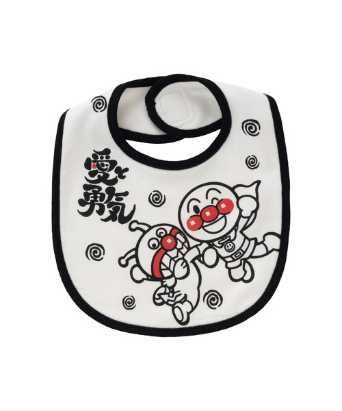 ANPANMAN KIDS COLLECTION(アンパンマンキッズコレクション)の「アンパンマン ばいきんまん愛と勇気スタイ(スタイ/よだれかけ・キッズ・ホワイト・FREE)」の4枚目の写真