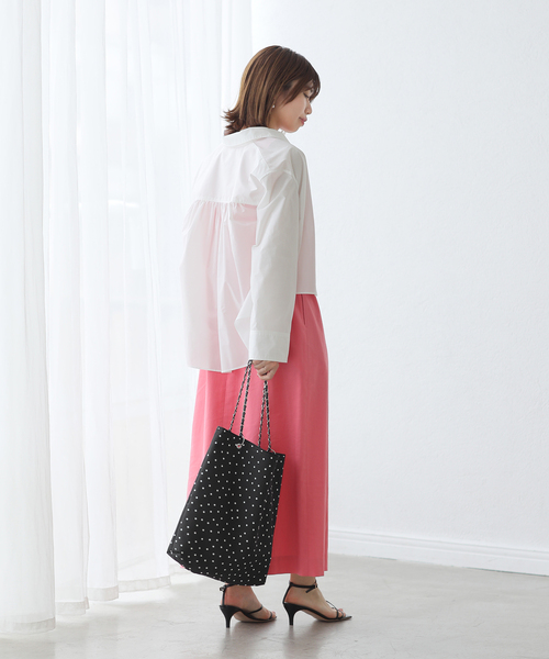 La TOTALITE(ラトータリテ)の「《追加》ドットトートBAG(トートバッグ・レディース・ネイビー/ブラック系その他/ブラック/ダークブルー・FREE)」の10枚目の写真