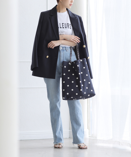 La TOTALITE(ラトータリテ)の「《追加》ドットトートBAG(トートバッグ・レディース・ネイビー/ブラック系その他/ブラック/ダークブルー・FREE)」の12枚目の写真