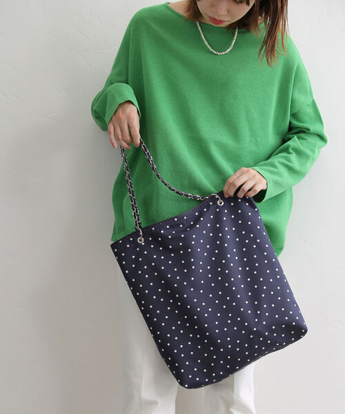 La TOTALITE(ラトータリテ)の「《追加》ドットトートBAG(トートバッグ・レディース・ネイビー/ブラック系その他/ブラック/ダークブルー・FREE)」の14枚目の写真