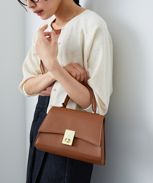 forksy.(フォルクシー)の「【forksy.】2wayワンハンドミニショルダーバッグ(ショルダーバッグ・レディース・ミント/ホワイト/ブラウン/ブラック・FREE)」の2枚目の写真