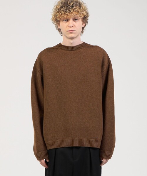 STUDIO NICHOLSON(スタジオニコルソン)の「■STUDIO NICHOLSON GUERNSEY JUMPER ウール プルオーバー(ニット/セーター・メンズ・ブラウン・S)」の3枚目の写真