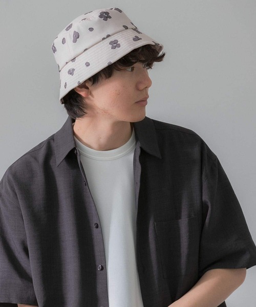 SENSE OF PLACE by URBAN RESEARCH（センスオブプレイスバイアーバンリサーチ）の「『ユニセックス』ボタニカルバケットハット（ハット・メンズ・ブルー/ライトベージュ/グリーン・ONE）」の6枚目の写真