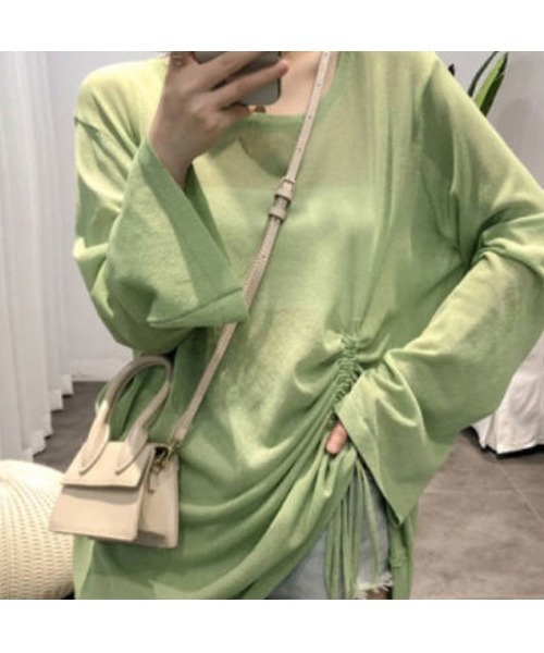 Sakka(サッカ)の「シャーリングトップス(Tシャツ/カットソー・レディース・ブラック/グリーン/パープル/ホワイト・M/L/XL/XX-LARGE/XXXL)」の3枚目の写真