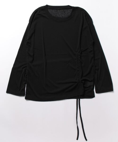 Sakka(サッカ)の「シャーリングトップス(Tシャツ/カットソー・レディース・ブラック/グリーン/パープル/ホワイト・M/L/XL/XX-LARGE/XXXL)」の6枚目の写真