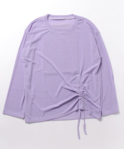 Sakka(サッカ)の「シャーリングトップス(Tシャツ/カットソー・レディース・ブラック/グリーン/パープル/ホワイト・M/L/XL/XX-LARGE/XXXL)」の8枚目の写真