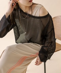 mystic | メッシュショートニット(ニット/セーター)