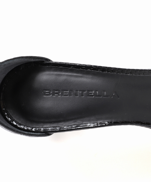 新品】BRENTELLA ストラップサンダル 38 黒 Noble