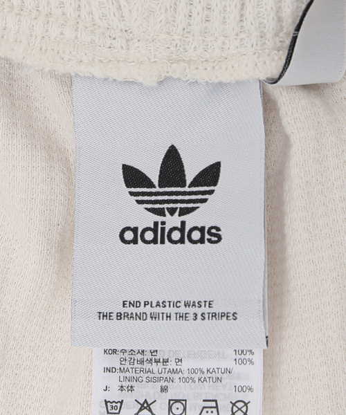 本物正規品 アディダスワッフルハーフショートパンツ短パンホワイト白黒M 男女兼用 ADIDAS] ワッフル ハーフパンツ 短パン (adidas/ショートパンツ