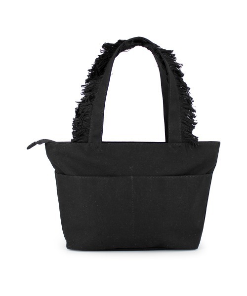 GYDA（ジェイダ）の「GYDA(ジェイダ) ミニポーチ付きフリンジハンドルトートバッグ キャンバス GY-B041A（トートバッグ・レディース・アイボリー/ブラック・FREE）」の15枚目の写真