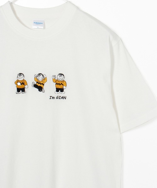 ALWAYS GOOD TIME(オルウェイズグッドタイム)の「【Doraemon/ドラえもん】ジャイアン 刺繍/プリント 半袖Tシャツ(Tシャツ/カットソー・メンズ・スミクロ/グレイッシュベージュ/オフホワイト/マスタード・M/L)」の2枚目の写真
