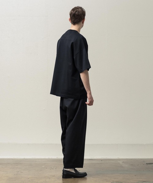 SLICK（スリック）の「ドロップショルダープリントTシャツ(Perspective)（Tシャツ/カットソー・メンズ・ホワイト/ブラック・1/2/3）」の8枚目の写真