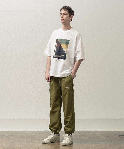 SLICK（スリック）の「ドロップショルダープリントTシャツ(Perspective)（Tシャツ/カットソー・メンズ・ホワイト/ブラック・1/2/3）」の7枚目の写真