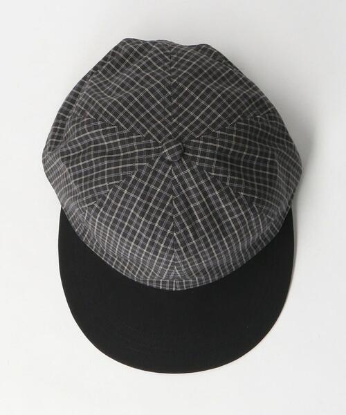 green label relaxing（グリーンレーベルリラクシング）の「GLR TWO TONE チェック キャップ（キャップ・メンズ・オフホワイト/ブラック/ベージュ・FREE）」の6枚目の写真