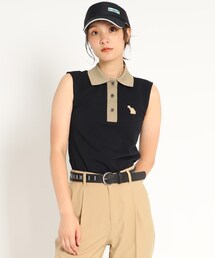 adabat | バイカラー ノースリーブポロシャツ(ポロシャツ)