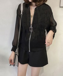 ノーカラーシースルージャケット