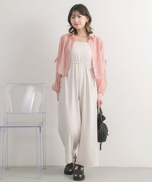 RETRO GIRL（レトロガール）の「サイドオープンサロペット（サロペット/オーバーオール・レディース・ナチュラル/ブラック/ブルー・FREE）」の3枚目の写真