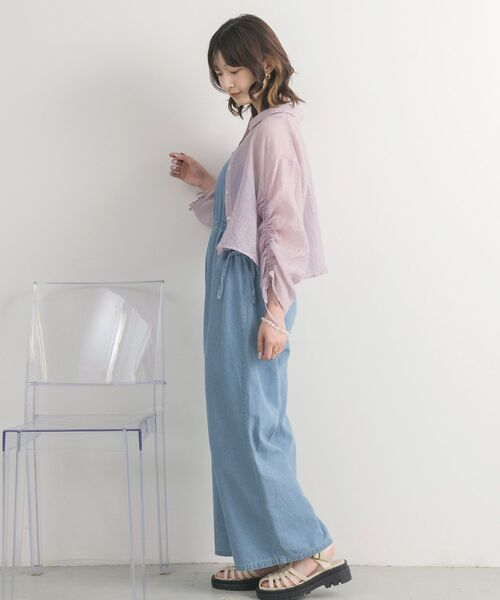 RETRO GIRL（レトロガール）の「サイドオープンサロペット（サロペット/オーバーオール・レディース・ナチュラル/ブラック/ブルー・FREE）」の19枚目の写真