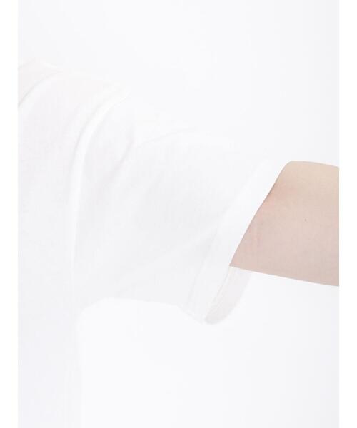 Samansa Mos2(サマンサ モスモス)の「サンドウォッシュカレッジロゴプリントTシャツ(Tシャツ/カットソー・レディース・ネイビー/オフホワイト/サックスブルー/ピンク・F)」の12枚目の写真