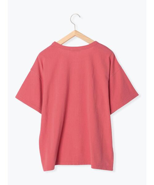 Samansa Mos2(サマンサ モスモス)の「サンドウォッシュカレッジロゴプリントTシャツ(Tシャツ/カットソー・レディース・ネイビー/オフホワイト/サックスブルー/ピンク・F)」の18枚目の写真