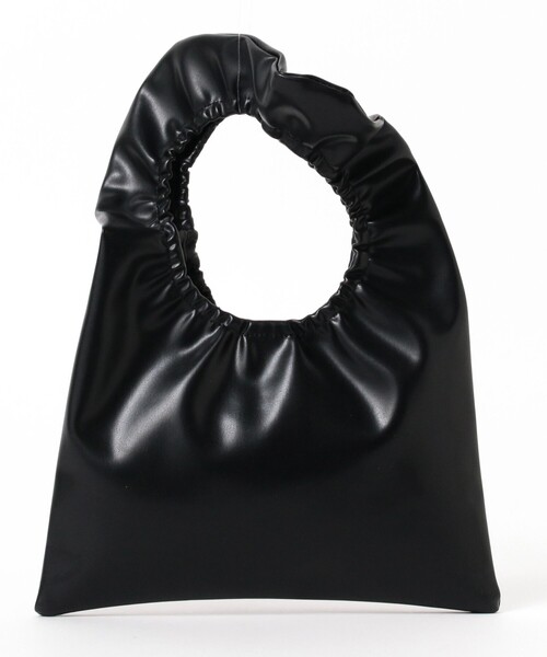 Ray BEAMS（レイビームス）の「HELOYSE / トースト ポリウレタン スモール バッグ（トートバッグ・レディース・ブラック/ブラウン・ONE SIZE）」の7枚目の写真