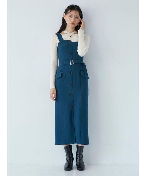 MURUA（ムルーア）の「ランダムカットリブニット（ニット/セーター・レディース・ブルー/ブラック/オレンジ/ホワイト・FREE）」の11枚目の写真