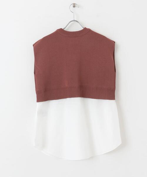 ITEMS URBANRESEARCH(アイテムズ アーバンリサーチ)の「ミラノリブフレンチレイヤードニット(ニット/セーター・レディース・レッド系その他/ベージュ/ネイビー・FREE)」の17枚目の写真