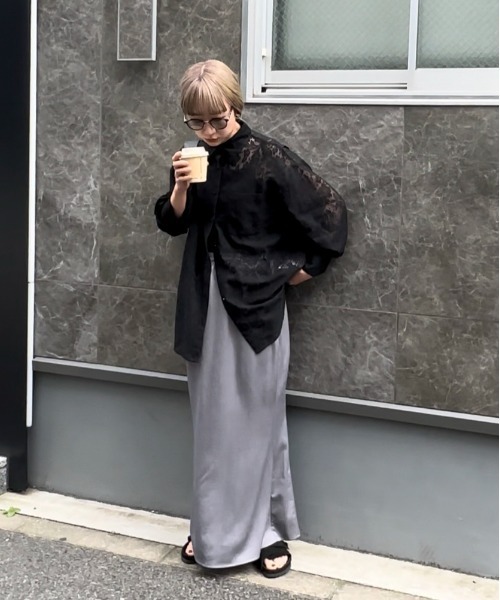 feepur（フェピュール）の「レースルーズシャツ（シャツ/ブラウス・レディース・アイボリー/ブラック・MEDIUM）」の15枚目の写真