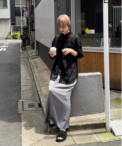 feepur（フェピュール）の「レースルーズシャツ（シャツ/ブラウス・レディース・アイボリー/ブラック・MEDIUM）」の4枚目の写真