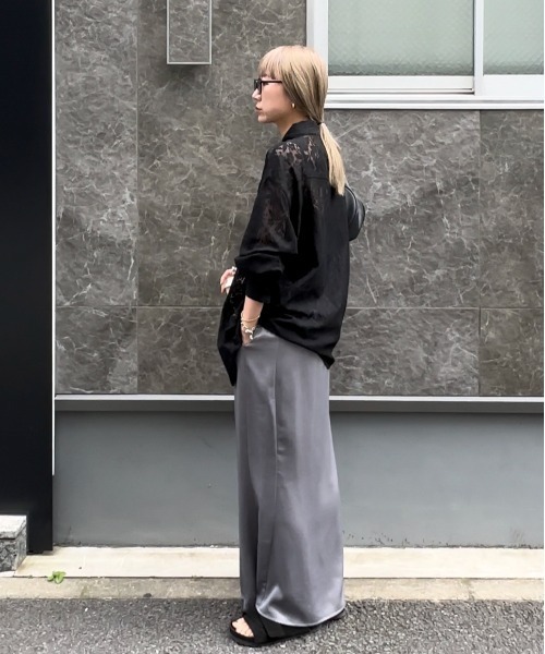 feepur（フェピュール）の「レースルーズシャツ（シャツ/ブラウス・レディース・アイボリー/ブラック・MEDIUM）」の12枚目の写真