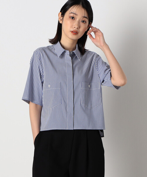 COMME CA ISM（コムサイズム）の「クロップド 半袖シャツ（シャツ