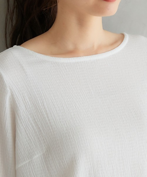 miclat（ミクラ）の「大きいサイズ　袖シアー切替ぷくぷくブラウス　miclat（シャツ/ブラウス・レディース・ブラック/イエロー系・L/LL/3L/4L/5L）」の13枚目の写真