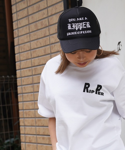 RIPPER（リッパー）の「【RIPPER】オールドイングリッシュ メッシュキャップ / Old English Mesh Cap（キャップ・メンズ・ベージュ/グレー/パープル/ブラック/サックスブルー/ホワイト/ブラウン/ホワイト×ブラック/ブラック×ホワイト・FREE）」の12枚目の写真