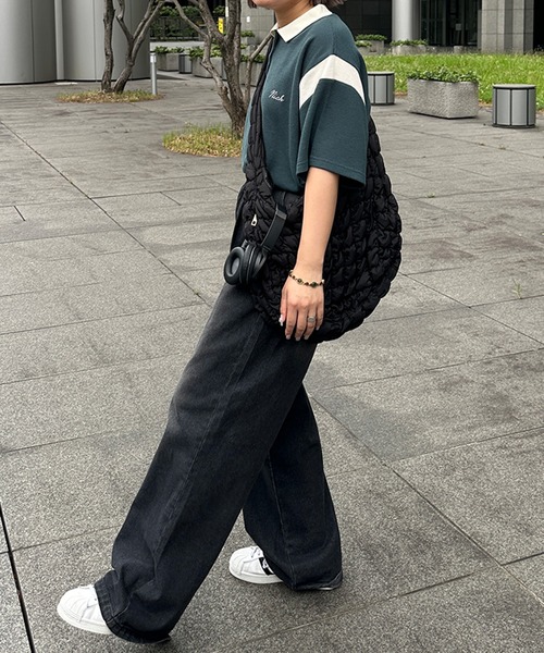 kutir（クティール）の「配色ワッフルポロシャツ（ポロシャツ・レディース・グリーン/ボルドー/オフホワイト・FREE）」の20枚目の写真