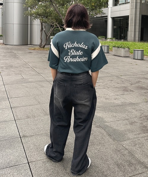 kutir（クティール）の「配色ワッフルポロシャツ（ポロシャツ・レディース・グリーン/ボルドー/オフホワイト・FREE）」の21枚目の写真