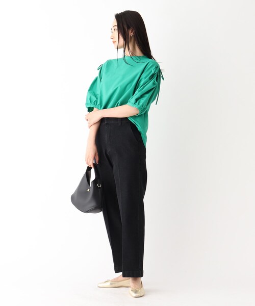 OPAQUE.CLIP（オペークドットクリップ）の「◆ストレッチデニム スラックスパンツ/コットン混【洗濯機洗い可】（デニムパンツ・レディース・グレー系その他/ブルー/ネイビー・36/38）」の5枚目の写真