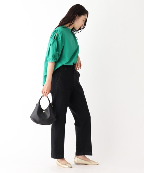 OPAQUE.CLIP（オペークドットクリップ）の「◆ストレッチデニム スラックスパンツ/コットン混【洗濯機洗い可】（デニムパンツ・レディース・グレー系その他/ブルー/ネイビー・36/38）」の9枚目の写真