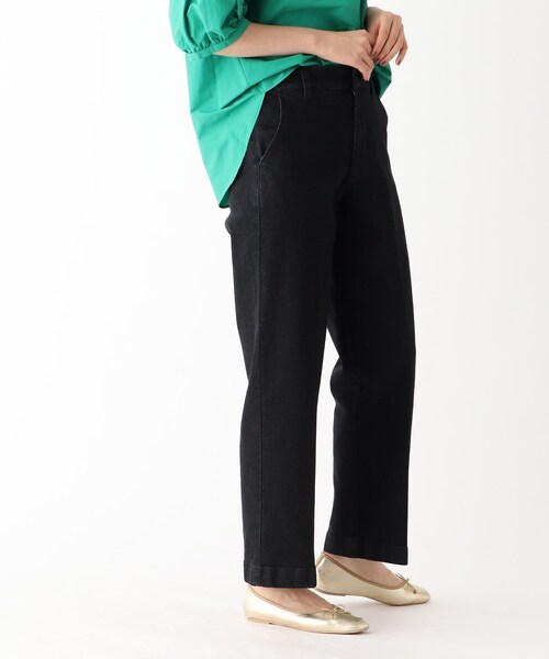 OPAQUE.CLIP（オペークドットクリップ）の「◆ストレッチデニム スラックスパンツ/コットン混【洗濯機洗い可】（デニムパンツ・レディース・グレー系その他/ブルー/ネイビー・36/38）」の12枚目の写真