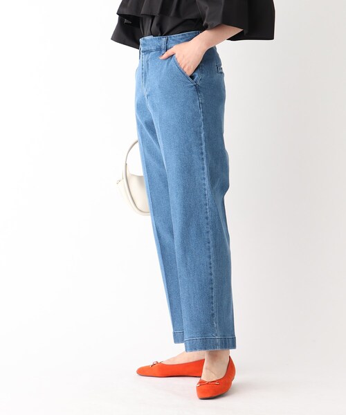 OPAQUE.CLIP（オペークドットクリップ）の「◆ストレッチデニム スラックスパンツ/コットン混【洗濯機洗い可】（デニムパンツ・レディース・グレー系その他/ブルー/ネイビー・36/38）」の17枚目の写真