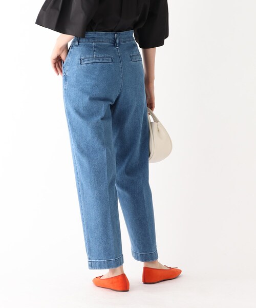 OPAQUE.CLIP（オペークドットクリップ）の「◆ストレッチデニム スラックスパンツ/コットン混【洗濯機洗い可】（デニムパンツ・レディース・グレー系その他/ブルー/ネイビー・36/38）」の18枚目の写真