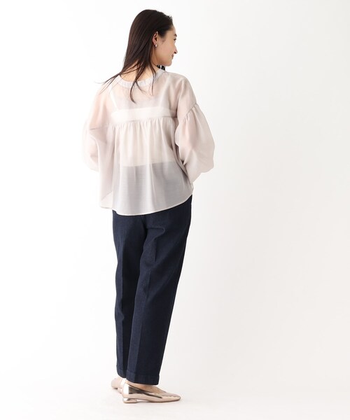 OPAQUE.CLIP（オペークドットクリップ）の「◆ストレッチデニム スラックスパンツ/コットン混【洗濯機洗い可】（デニムパンツ・レディース・グレー系その他/ブルー/ネイビー・36/38）」の22枚目の写真