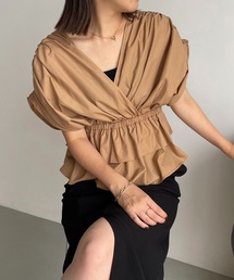 CAPRICIEUX LE'MAGE | カシュクールギャザーブラウス(シャツ/ブラウス)