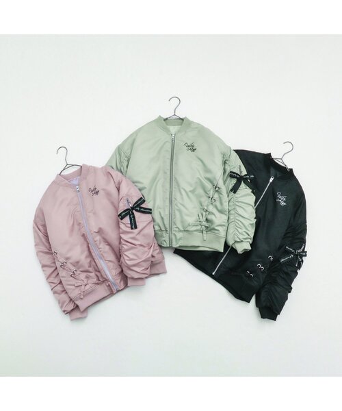 algy(アルジー)の「りぼんチャーム付きレースアップブルゾン(ブルゾン・キッズ・ブラック/カーキ/ピンク・XX-SMALL/X-SMALL/MEDIUM/SMALL)」の17枚目の写真