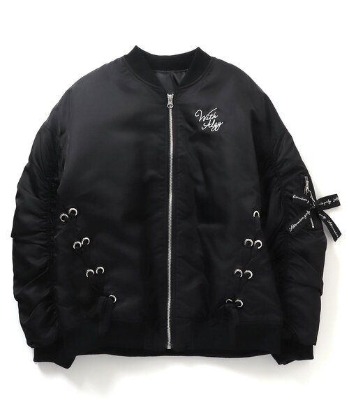 algy(アルジー)の「りぼんチャーム付きレースアップブルゾン(ブルゾン・キッズ・ブラック/カーキ/ピンク・XX-SMALL/X-SMALL/MEDIUM/SMALL)」の15枚目の写真