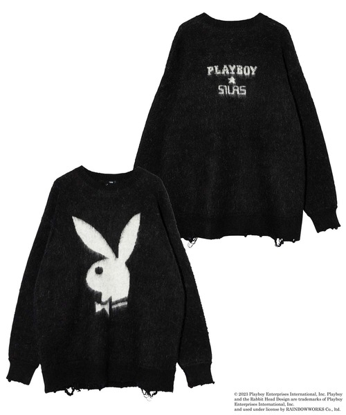 SILAS(サイラス)の「PLAYBOY x SILAS DISTRESSED SWEATER(ニット/セーター・メンズ・アッシュ/ブラック・XL/M/L)」の22枚目の写真