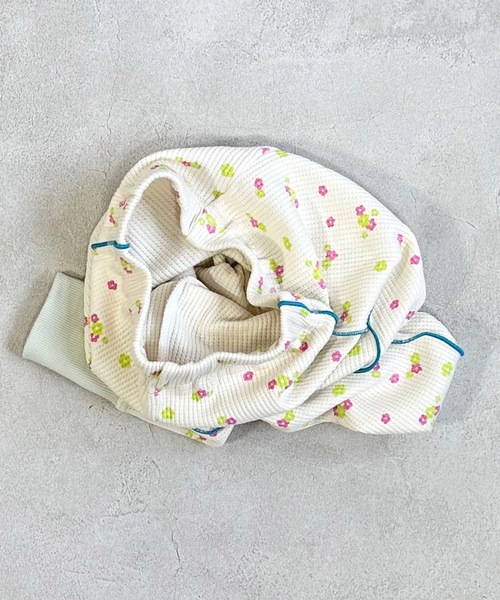 HOGAN RANCH WEAR（ホーガンランチウエア）の「フラワーワッフルメローレギンス（80～150cm）（レギンス/スパッツ・キッズ・オフホワイト/ブラウン/グレー・80/90/100/110/120/130/140/150）」の6枚目の写真